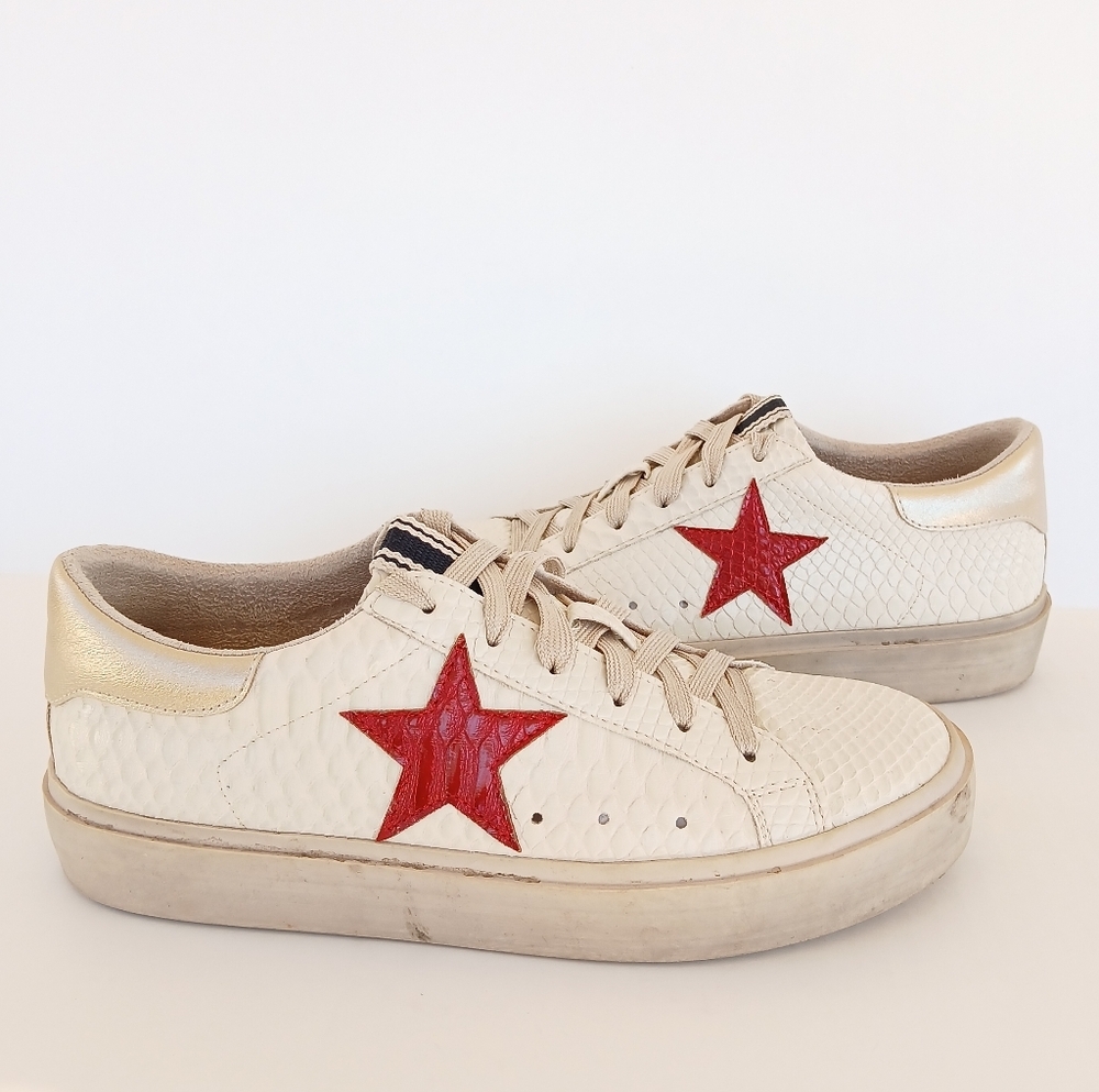 Shu Shop Bone Snake Sneakers Red Star 8.5